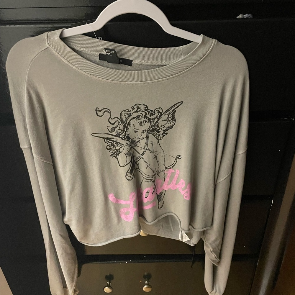 long sleeve crop top